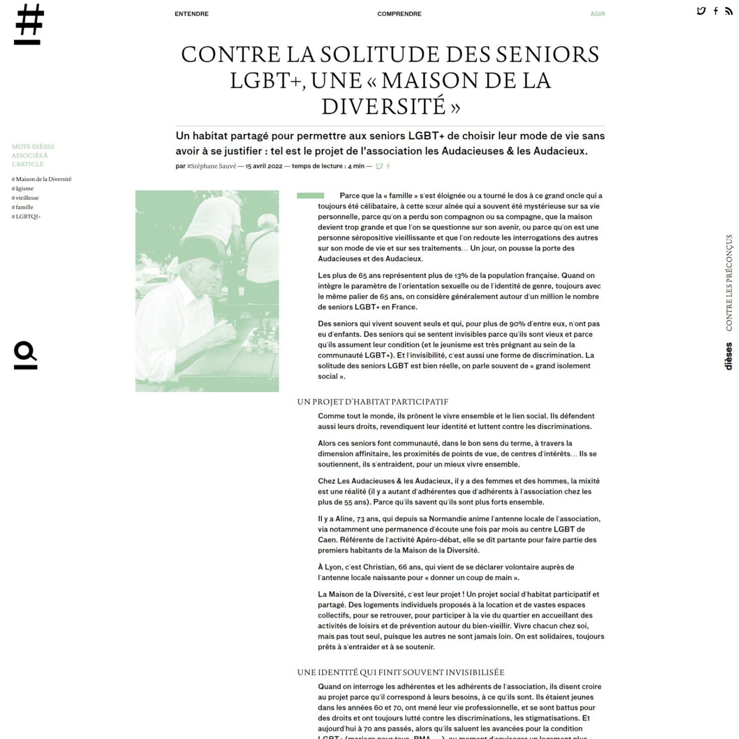 Article du site Dieses.fr sur la Maison de la Diversité
