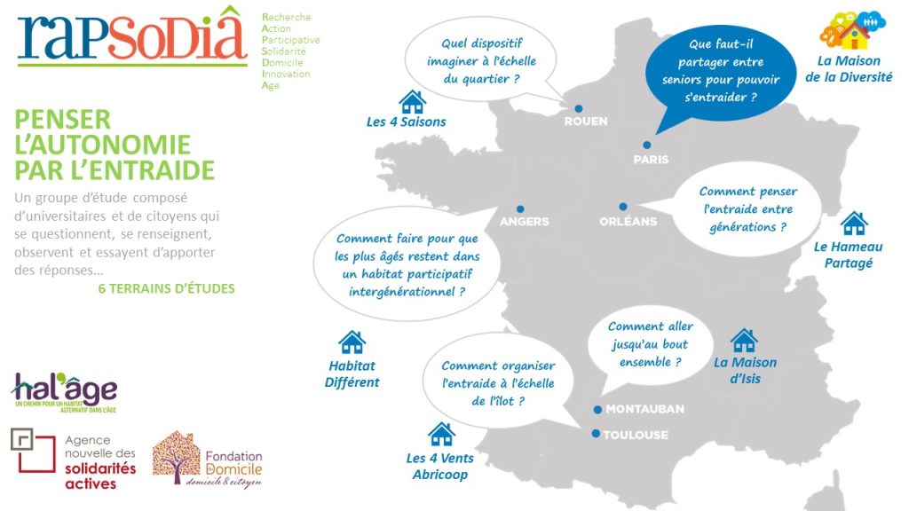RAPSoDiâ : Les 6 terrains d'étude