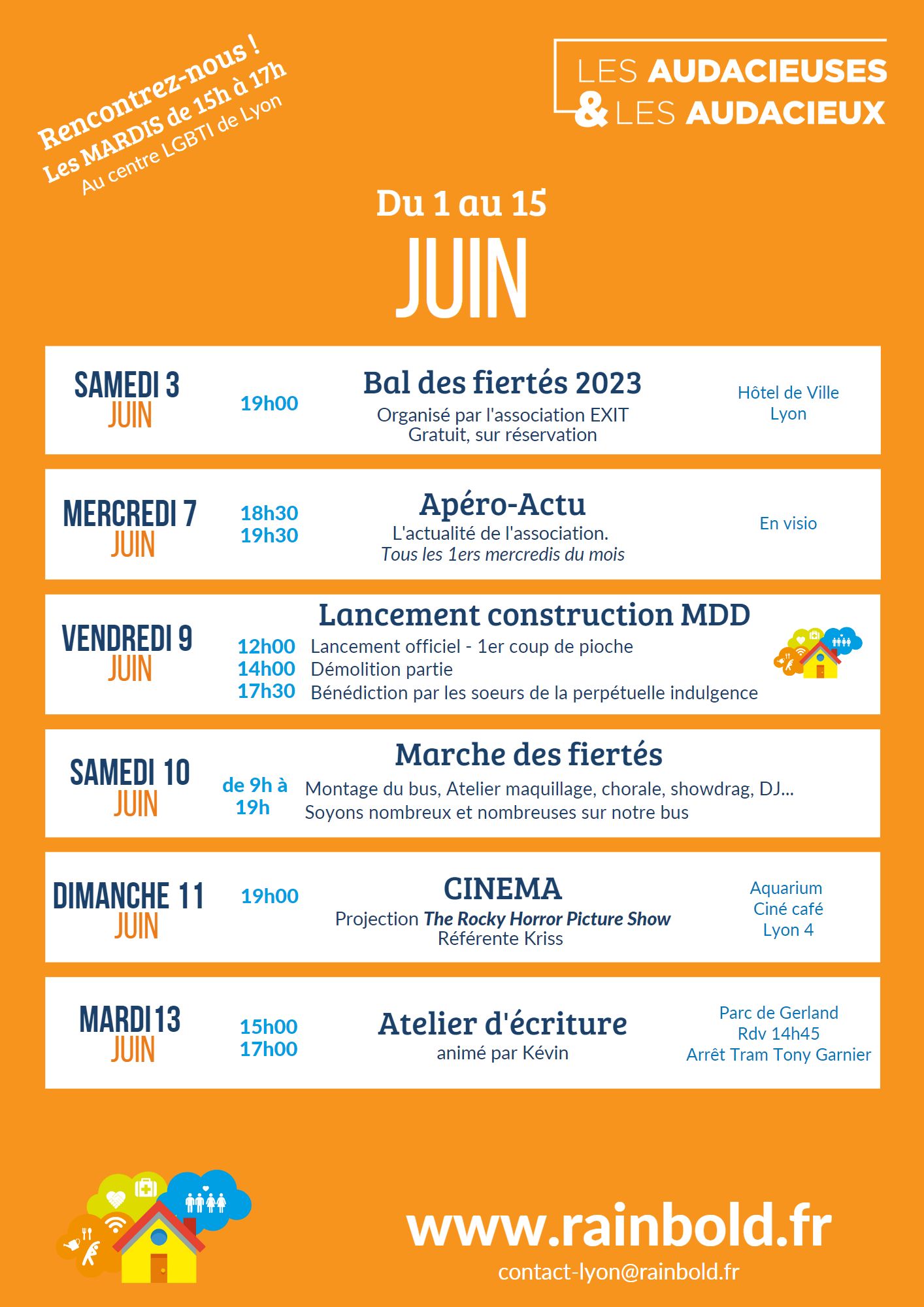 Lyon programme de l'association LGBTI